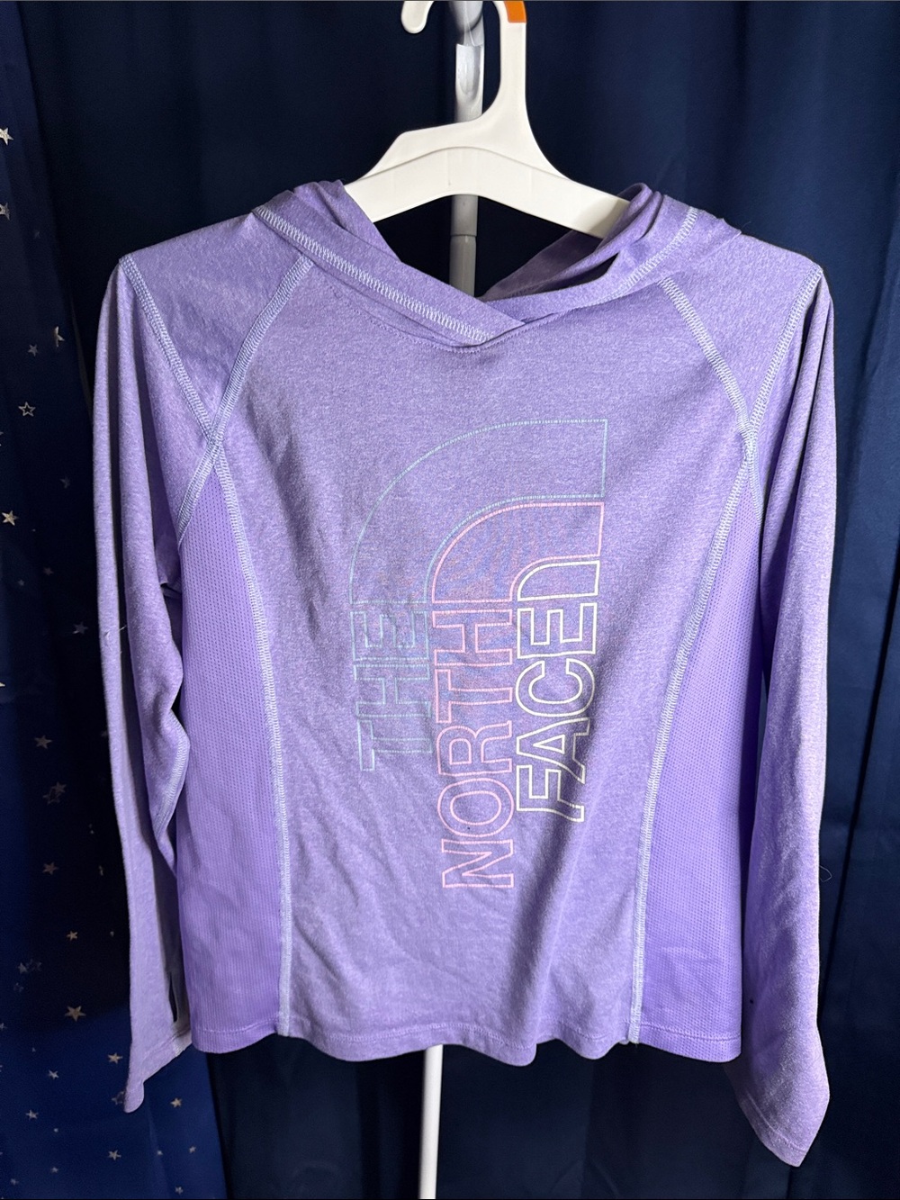 The North Face Lavender Girls' Hooded Long-Sleeve Shirt
